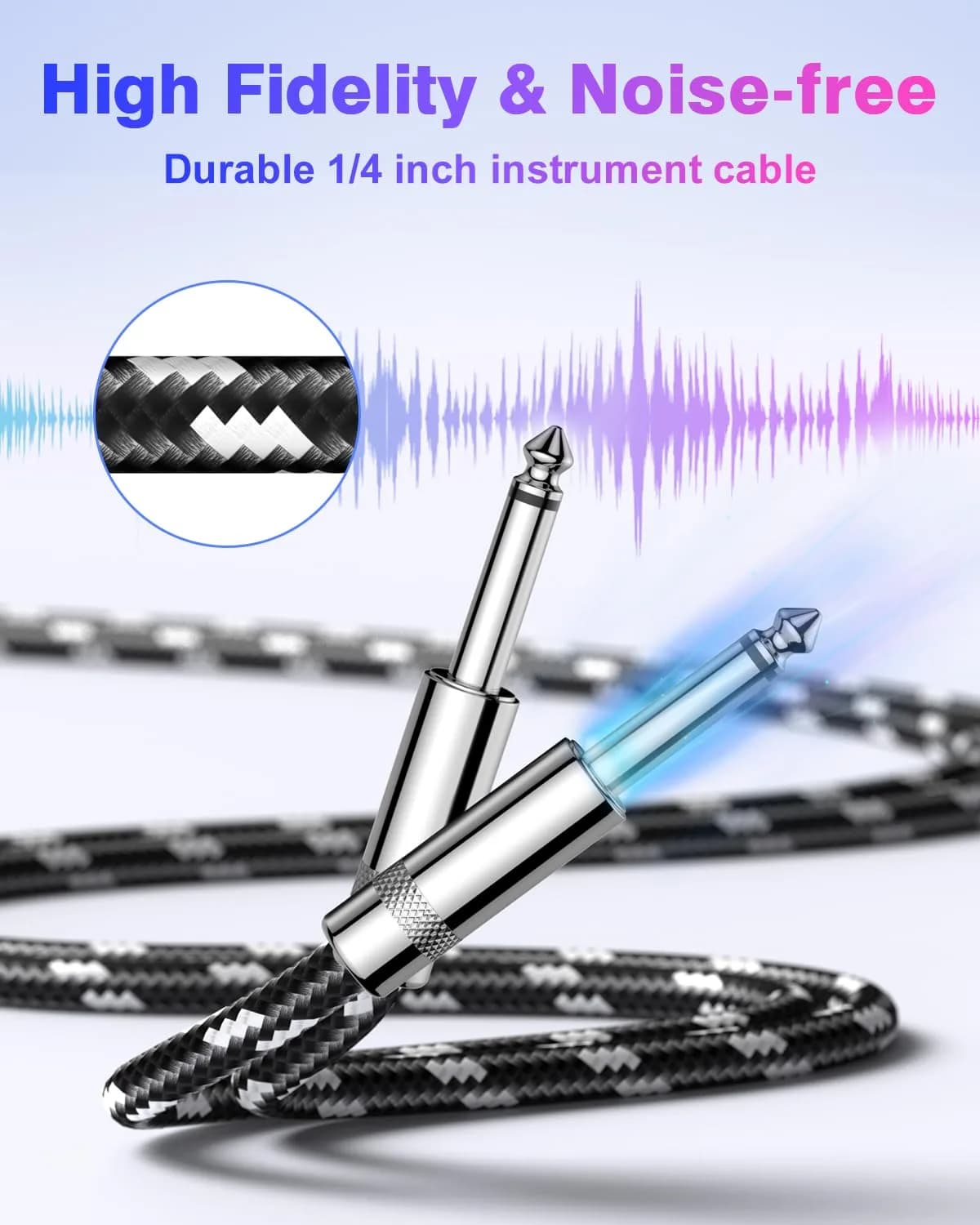 New Bee Guitar Cable 20 ft (6.1 m) | Low Noise High Fidelity - view 5