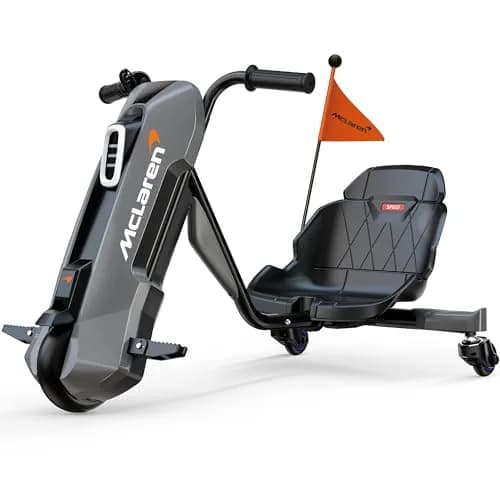 SaveJoy 24V Electric Go Kart for Kids 6-12 | 360° Spin Drift Cart, Black thumbnail 1