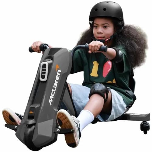 SaveJoy 24V Electric Go Kart for Kids 6-12 | 360° Spin Drift Cart, Black thumbnail 9