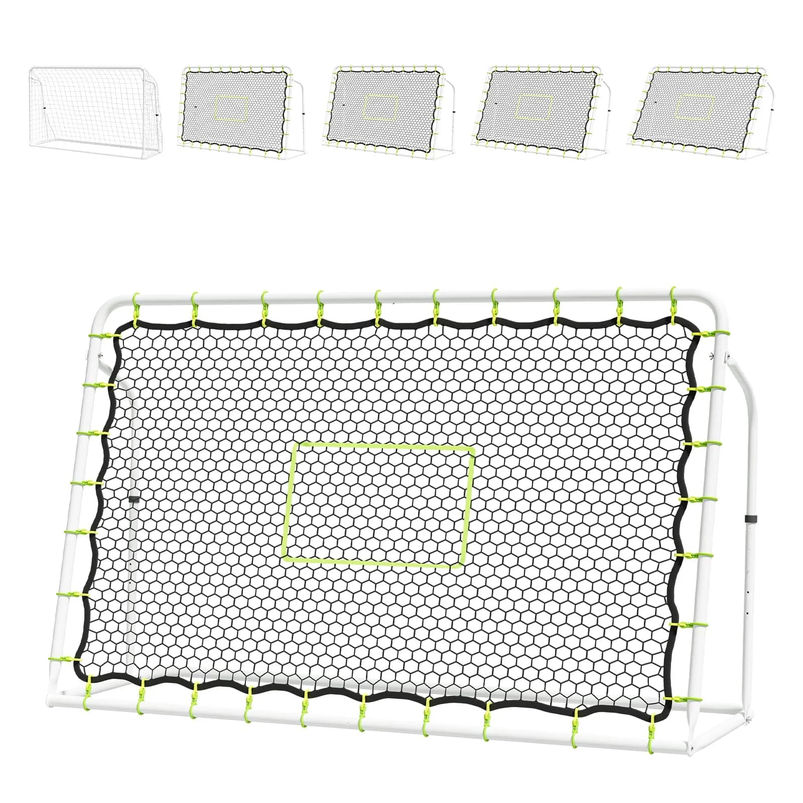 NAIZEA 2 in 1 Soccer Rebounder Net & Soccer Goal | Adjustable Angles for Skill & Multi-Sport Training