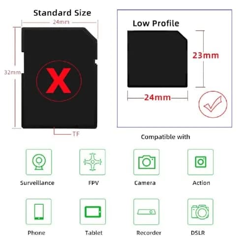 cablecc Micro SD to SD Card Adapter | Low Profile Short Body for Mac Laptops, 512GB Max Capacity thumbnail 7