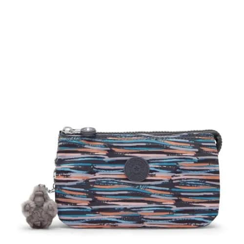 Kipling Creativity L Pouch, Lightweight Large Organizer Case with Zip Closure & Multiple Compartments - Mineral Stripes thumbnail 1