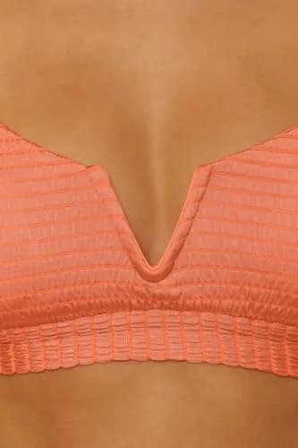 ISABELLA ROSE Maza Women's V-Wire Bralette Bikini Top, Adjustable, Tie Back, Swimwear Separates for Women, Poppy, Medium | Supportive & Stylish Beachwear thumbnail 2