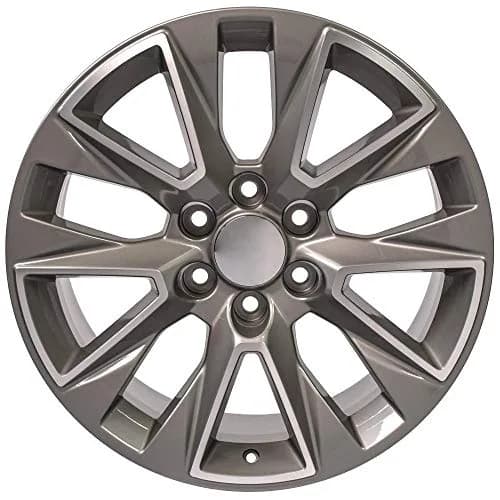 OE Wheels CV26 20x9 Silver Wheels Set | 6x139.7 Bolt Pattern & Sailun Tires thumbnail 2
