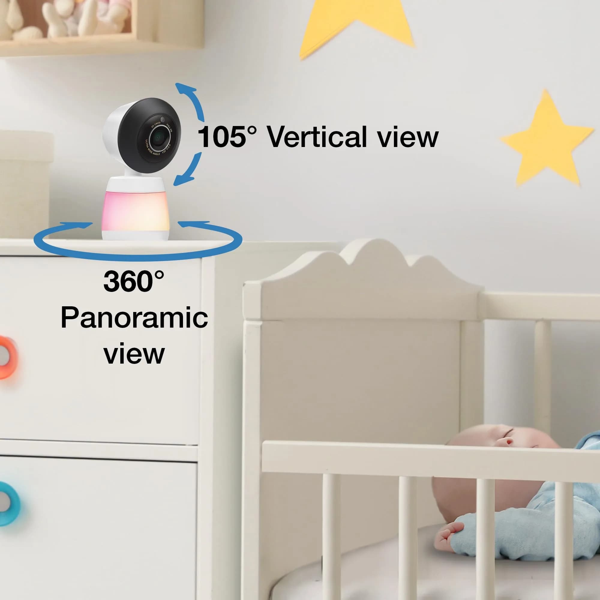 VTech Smart WiFi Baby Monitor with 2x 2K Cameras & 5.5" Split-Screen Unit | Dual Room Viewing - view 9