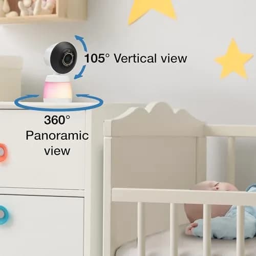 VTech Smart WiFi Baby Monitor with 2x 2K Cameras & 5.5" Split-Screen Unit | Dual Room Viewing thumbnail 9