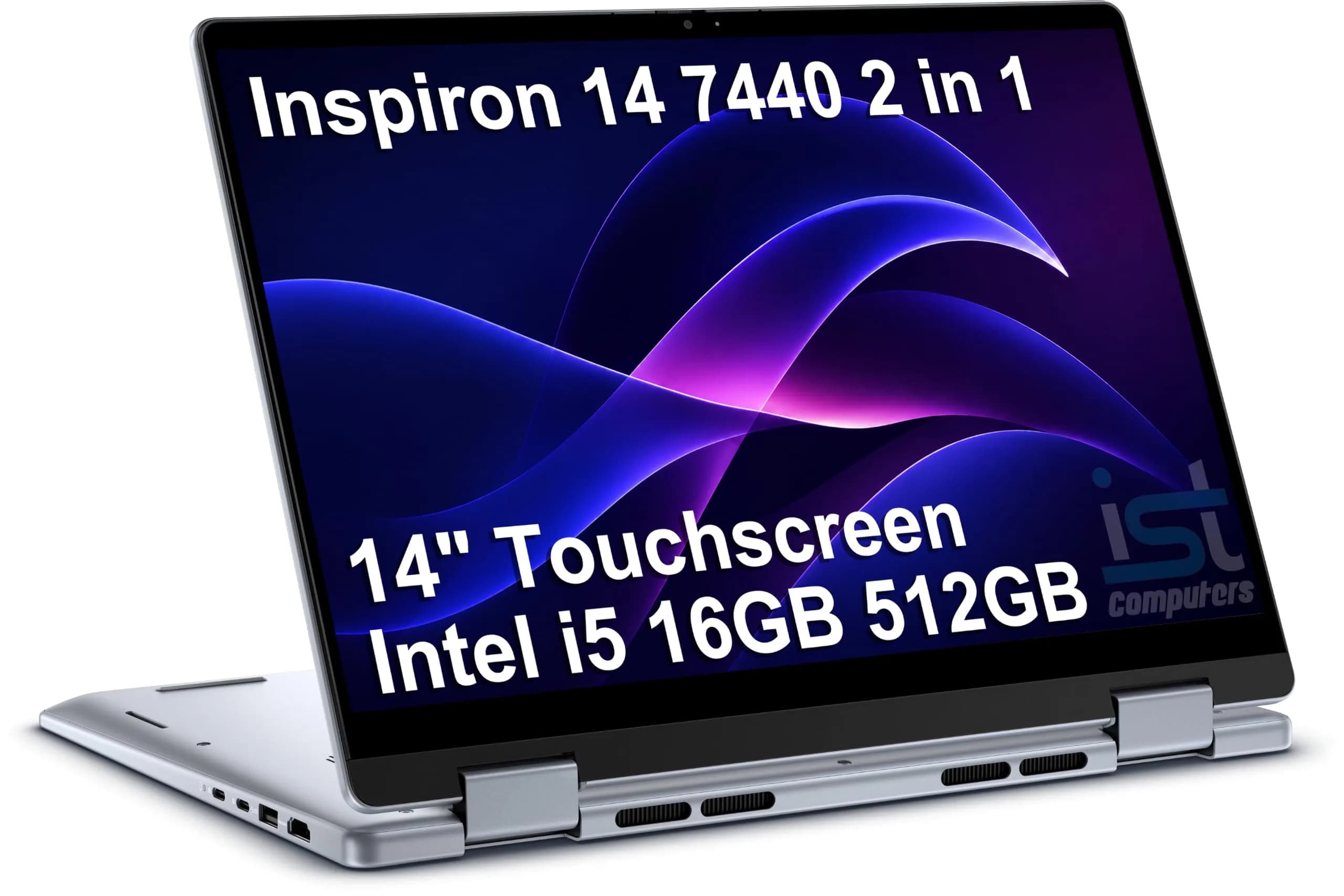 ist computers Inspiron 14 7440 14" 2-in-1 Laptop, Intel i5-1334U, 16GB RAM 512GB SSD | Versatile Touchscreen for Daily Use — 16GB|512GB