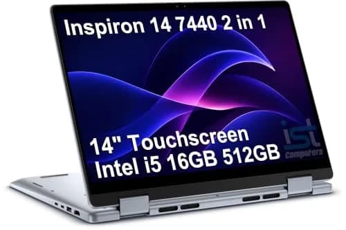 ist computers Inspiron 14 7440 14" 2-in-1 Laptop, Intel i5-1334U, 16GB RAM 512GB SSD | Versatile Touchscreen for Daily Use thumbnail 1