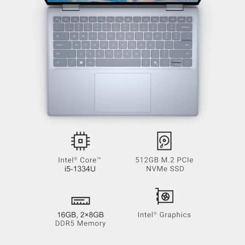 ist computers Inspiron 14 7440 14" 2-in-1 Laptop, Intel i5-1334U, 16GB RAM 512GB SSD | Versatile Touchscreen for Daily Use thumbnail 2