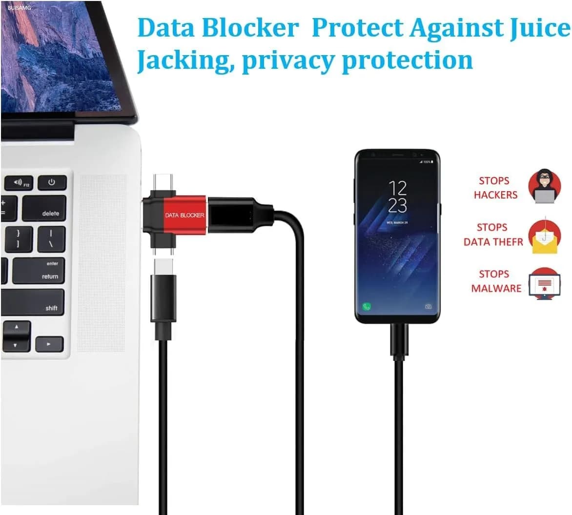 BUISAMG USB C Data Blocker - L-4 Kinds | Protects Against Juice Jacking - view 5