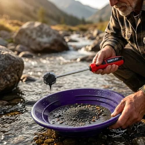 Sluice Fox Gold Panning Kit with Classifier, 2 Pans & Backpack - Purple | Prospecting Equipment thumbnail 6