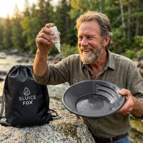 Sluice Fox Gold Panning Kit with 12" Pocket Sluice & 2 Gold Pans - Black | Prospecting Equipment for Gold thumbnail 9
