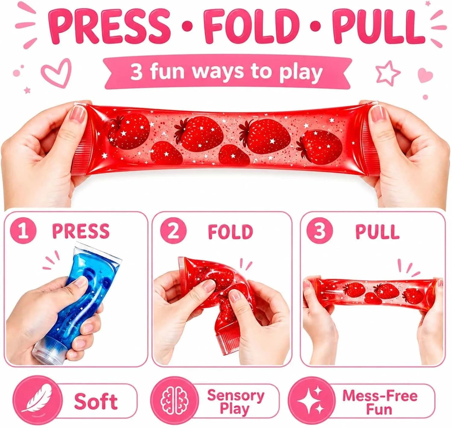 Momorapho Toothpaste Squishy Toy 2 Pack | Slow Rising Squeeze Fidget Toys for Adults Anxiety Stress Relief - view 5