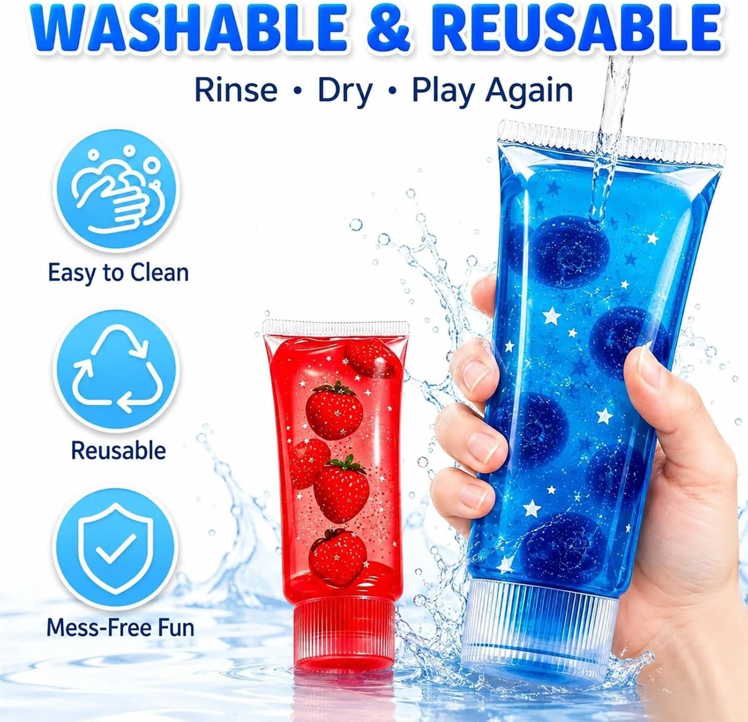 Momorapho Toothpaste Squishy Toy 2 Pack | Slow Rising Squeeze Fidget Toys for Adults Anxiety Stress Relief - view 3
