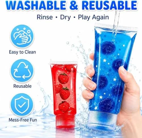 Momorapho Toothpaste Squishy Toy 2 Pack | Slow Rising Squeeze Fidget Toys for Adults Anxiety Stress Relief thumbnail 3