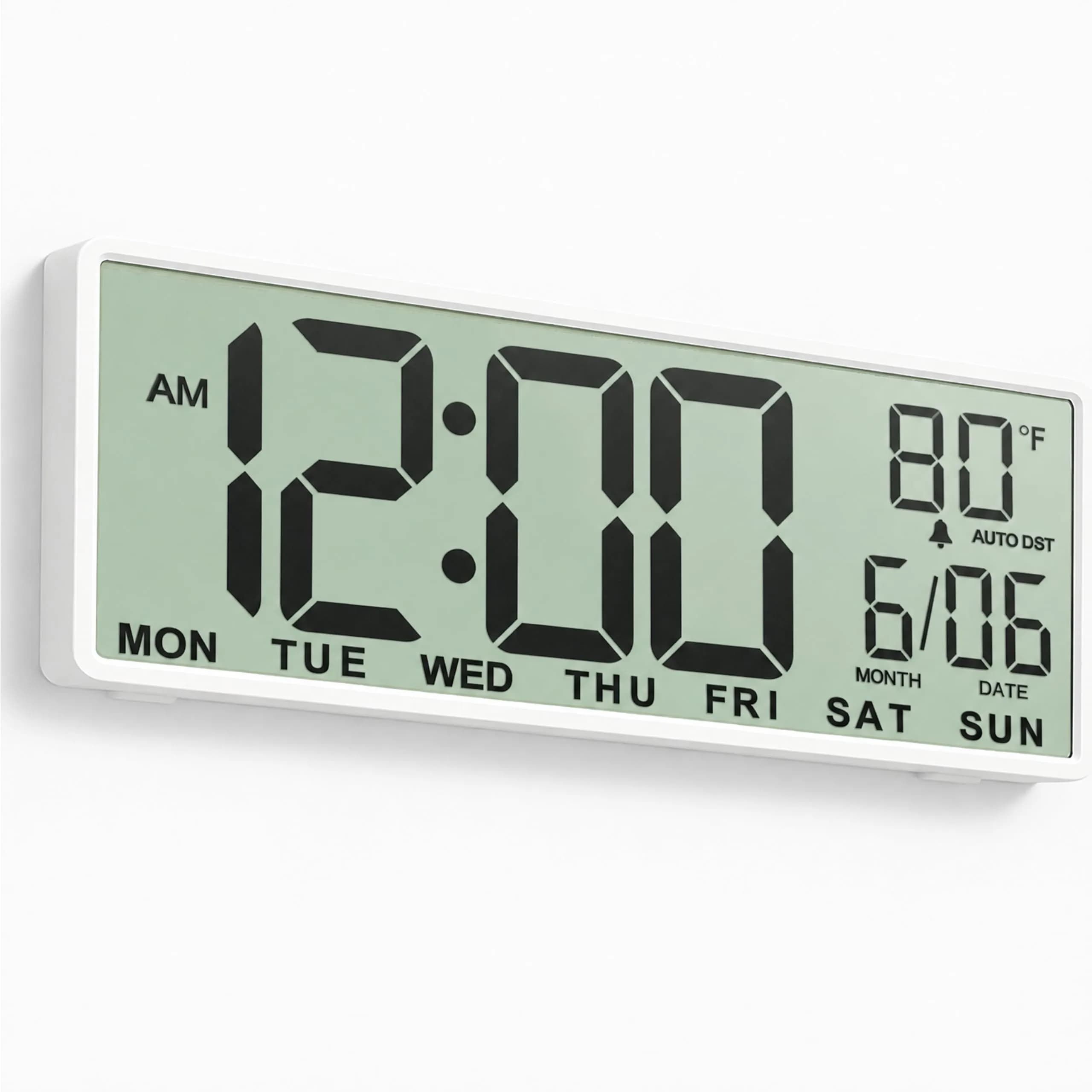 JALL Large Digital Wall Clock 36.8 cm (14.5 inches) | Jumbo Display, Date, Day, Temperature, Auto DST