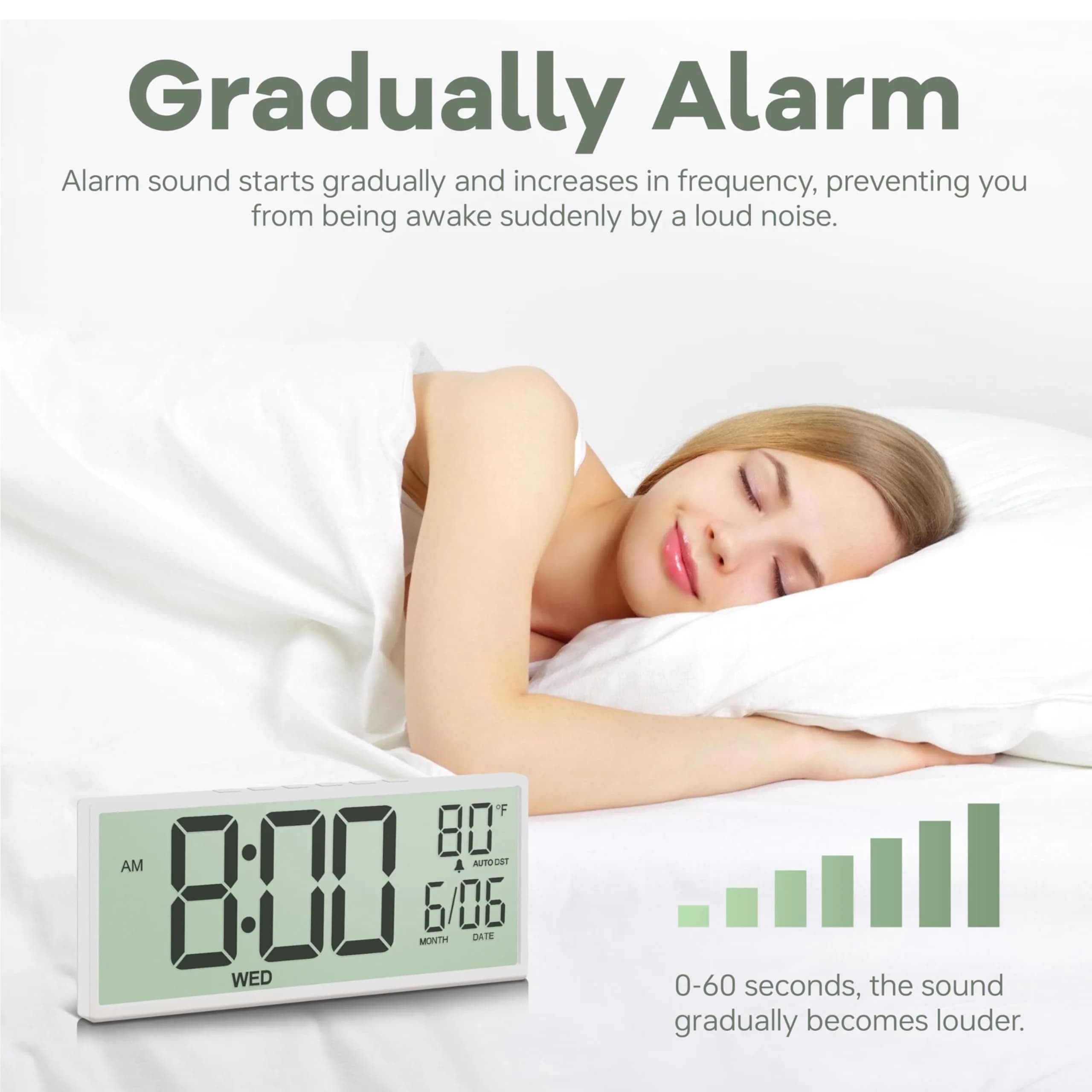 JALL Large Digital Wall Clock 36.8 cm (14.5 inches) | Jumbo Display, Date, Day, Temperature, Auto DST - view 7