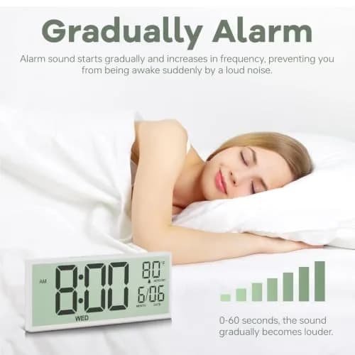 JALL Large Digital Wall Clock 36.8 cm (14.5 inches) | Jumbo Display, Date, Day, Temperature, Auto DST thumbnail 7