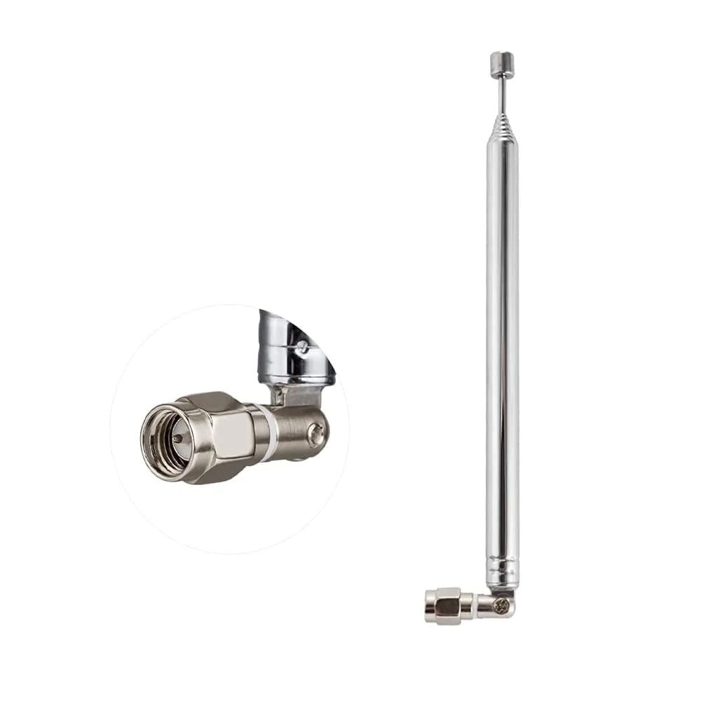 POBADY 8-Section Telescopic Antenna 73.03cm (28.75in) | SMA Male Connector for AM/FM Radio Receivers - main product image