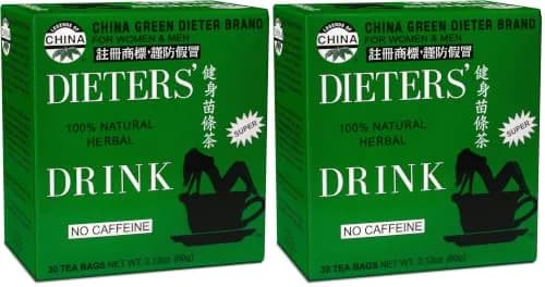 Uncle Lee's Tea China Green Dieters Tea 60 Bags (Pack of 2) | Caffeine Free Herbal Supplement thumbnail 1