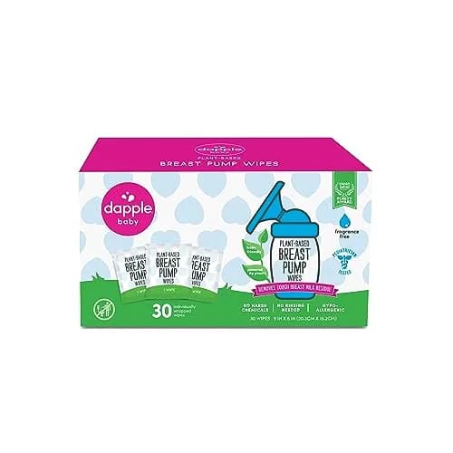 Dapple Baby Breast Pump Wipes Singles 60 Count (2x30) | Hypoallergenic & Plant-Powered for On-the-Go Cleaning thumbnail 2