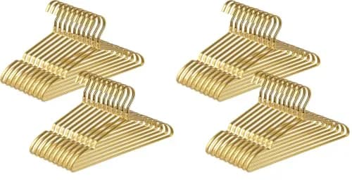 Amber Home 40 Pack Premium Matte Gold Aluminum Coat Hangers, 41.9cm (16.5") | Organize Your Wardrobe thumbnail 1