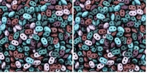 The Beadsmith SuperDuo Victorian Elegance Czech Glass Beads 2.5x5mm Multi-Color | Curated Czech Glass Beads for Jewelry & Crafts thumbnail 1
