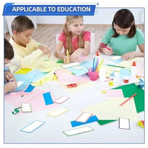 Utron Magnetic Dry Erase Labels 3.2"x1.2" (72PCS, 9 Colors) | Reusable Name Plates for Whiteboards & Lockers thumbnail 7