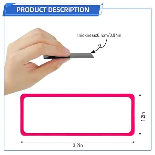 Utron Magnetic Dry Erase Labels 3.2"x1.2" (72PCS, 9 Colors) | Reusable Name Plates for Whiteboards & Lockers thumbnail 2