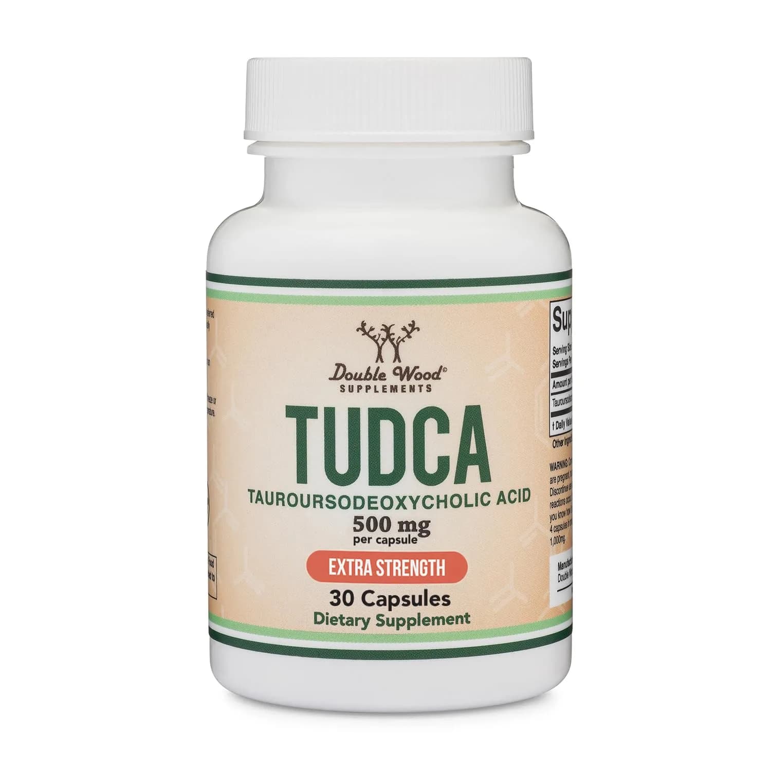 Double Wood Supplements TUDCA Tauroursodeoxycholic Acid 500mg Capsules | Liver Health Support (30 Count) - main product image