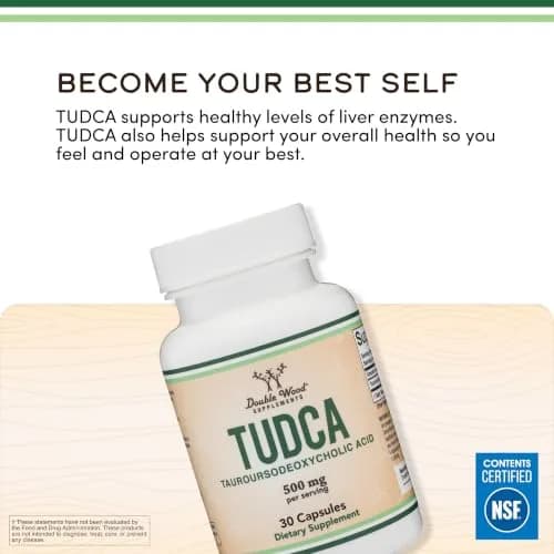 Double Wood Supplements TUDCA Tauroursodeoxycholic Acid 500mg Capsules | Liver Health Support (30 Count) thumbnail 4