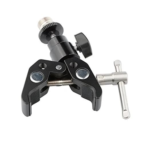 CAMVATE Mini Crab Clamp Articulated 1/4 Pack of 4 | Microphone Mounting Clamp with 360° Ball Head thumbnail 6