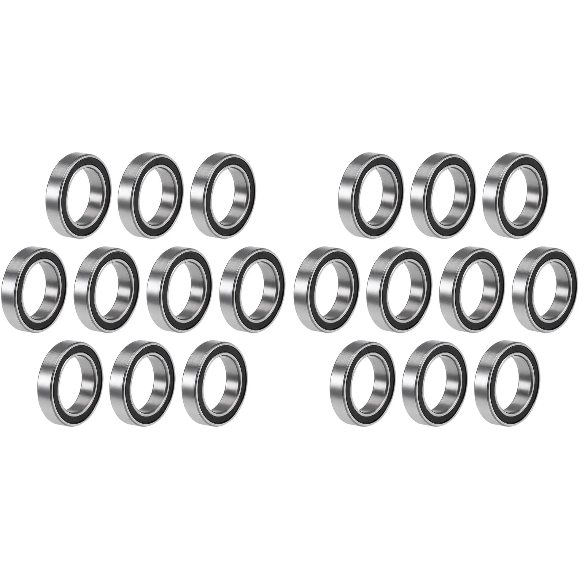 uxcell 6701-2RS Deep Groove Ball Bearings 12mm x 18mm x 4mm Double Sealed Chrome Steel | Pack of 20 - main product image