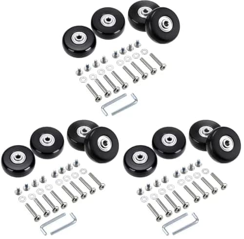 OwnMy Luggage Suitcase Replacement Wheels 45mm x 18mm | Pack of 3 Sets (12 Wheels Total) thumbnail 1
