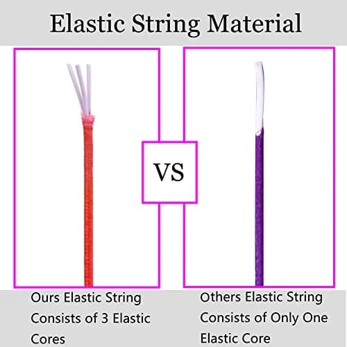 LUSTEMBER 1mm Rainbow Elastic Beading Cord 330 Feet (990 Feet Total) | Sturdy & Durable for Jewelry Making thumbnail 1