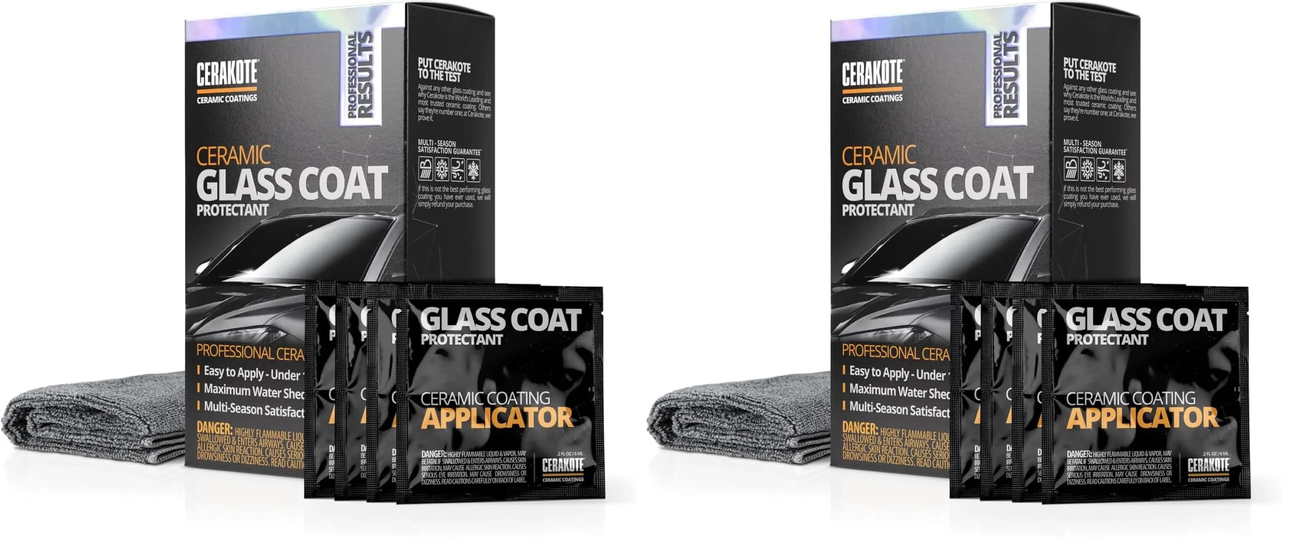 CERAKOTE Ceramic Glass Coat Protectant Pack of 2 | Hydrophobic Windshield Coating for Enhanced Visibility - main product image