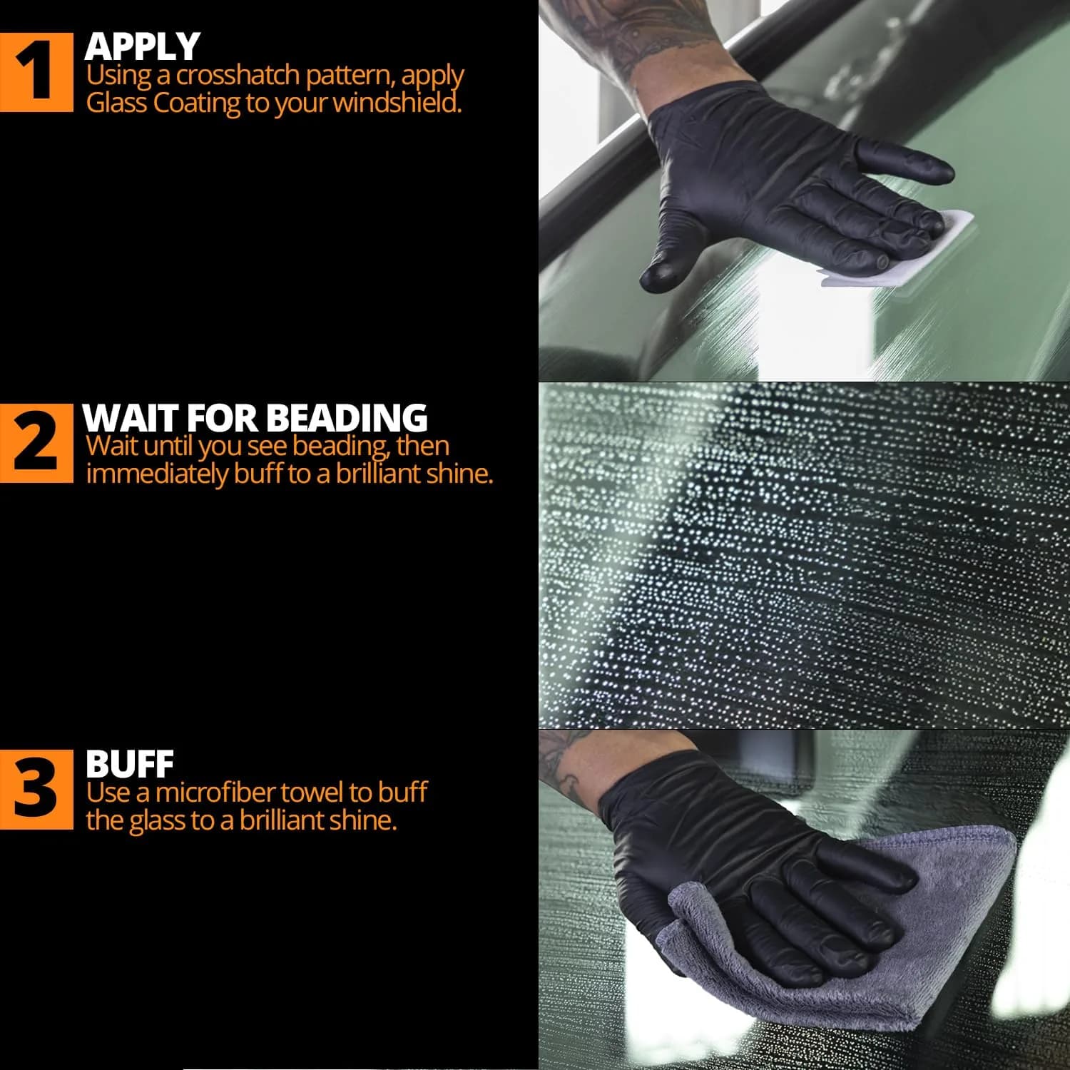 CERAKOTE Ceramic Glass Coat Protectant Pack of 2 | Hydrophobic Windshield Coating for Enhanced Visibility - view 3