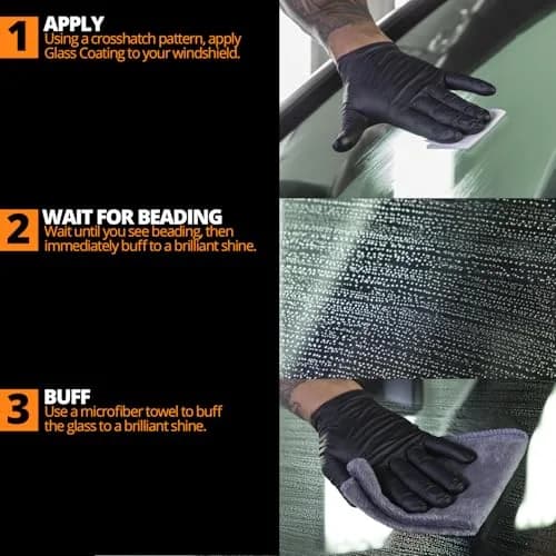 CERAKOTE Ceramic Glass Coat Protectant Pack of 2 | Hydrophobic Windshield Coating for Enhanced Visibility thumbnail 3