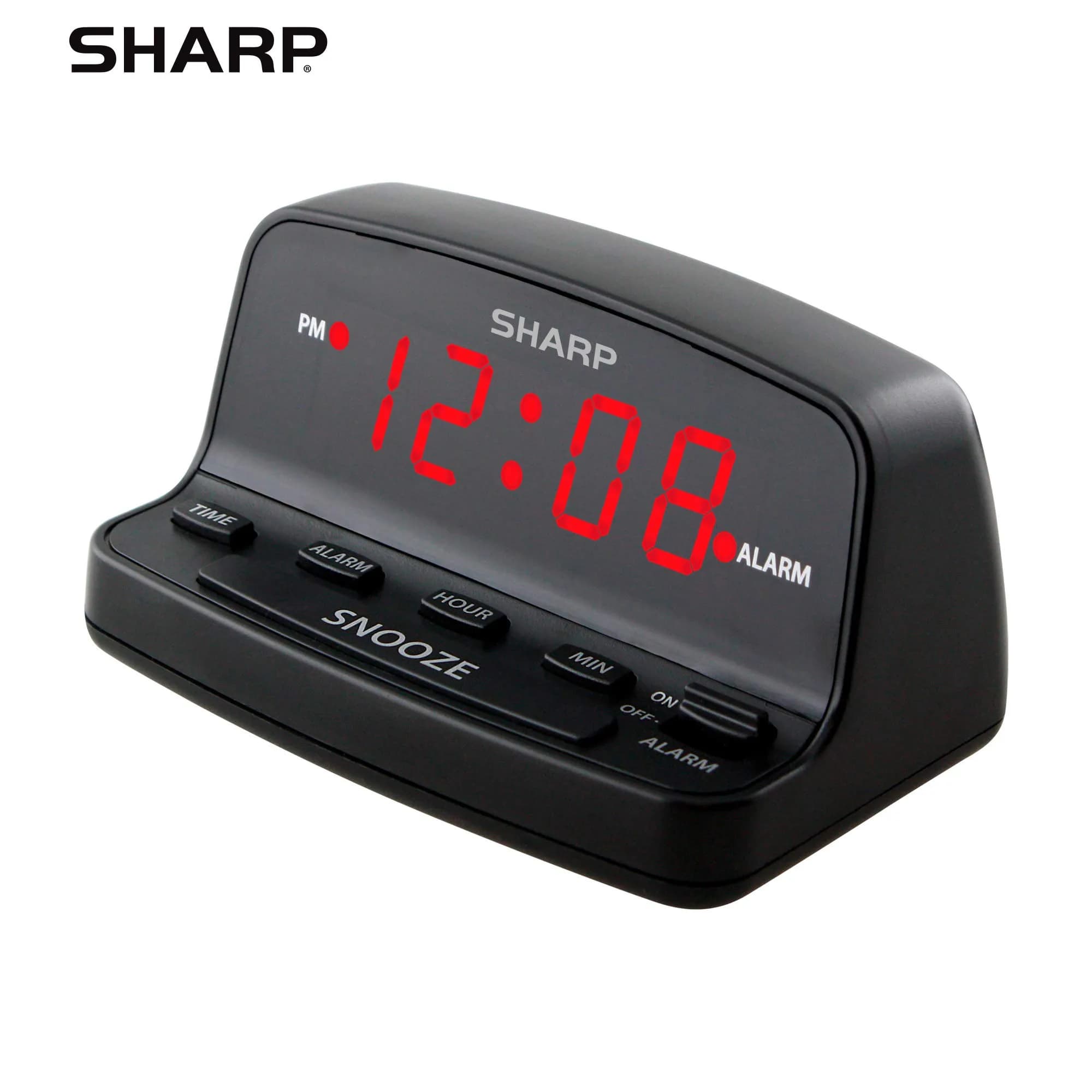 Sharp Digital Alarm Clock with Keyboard Controls, Red LED Display, Battery Back-up, Pack of 4 | Simple Operation for All Ages - view 2