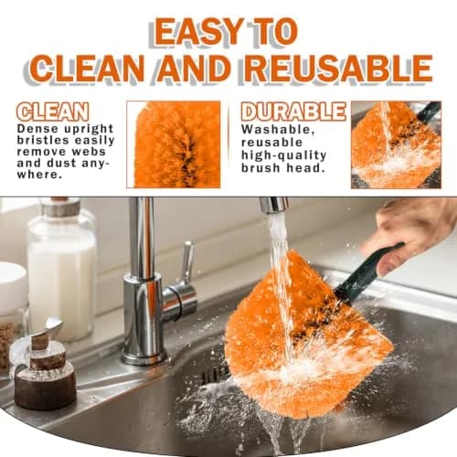 Buyplus Telescoping Cobweb Duster 24FT Extension Pole | Reaches Up To 30+ Feet thumbnail 5
