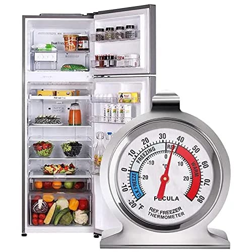 PECULA Classic Refrigerator Thermometer -30-30°C (-20-80°F) | Large Dial with Red Indicator thumbnail 5
