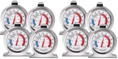PECULA Classic Refrigerator Thermometer -30-30°C (-20-80°F) | Large Dial with Red Indicator thumbnail 1