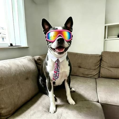 NAMSAN Dog Sunglasses for Medium Dogs, Anti-UV Dog Goggles Small Medium Breeds, Windproof Driving Dog Eye Protection, Pink (5 inches L x 2.5 inches W) thumbnail 8