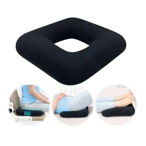 AOSSA Bed Sore Cushion for Butt Positioning Pillow, Pressure Ulcer Relief, 3-inch Thick Orthopedic Seat Wedge | 38cm x 36cm (15" x 14") thumbnail 1