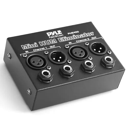Pyle PHE400 Compact Mini Hum Eliminator Box 2-Channel | Reduces Ground Loop Hum thumbnail 1