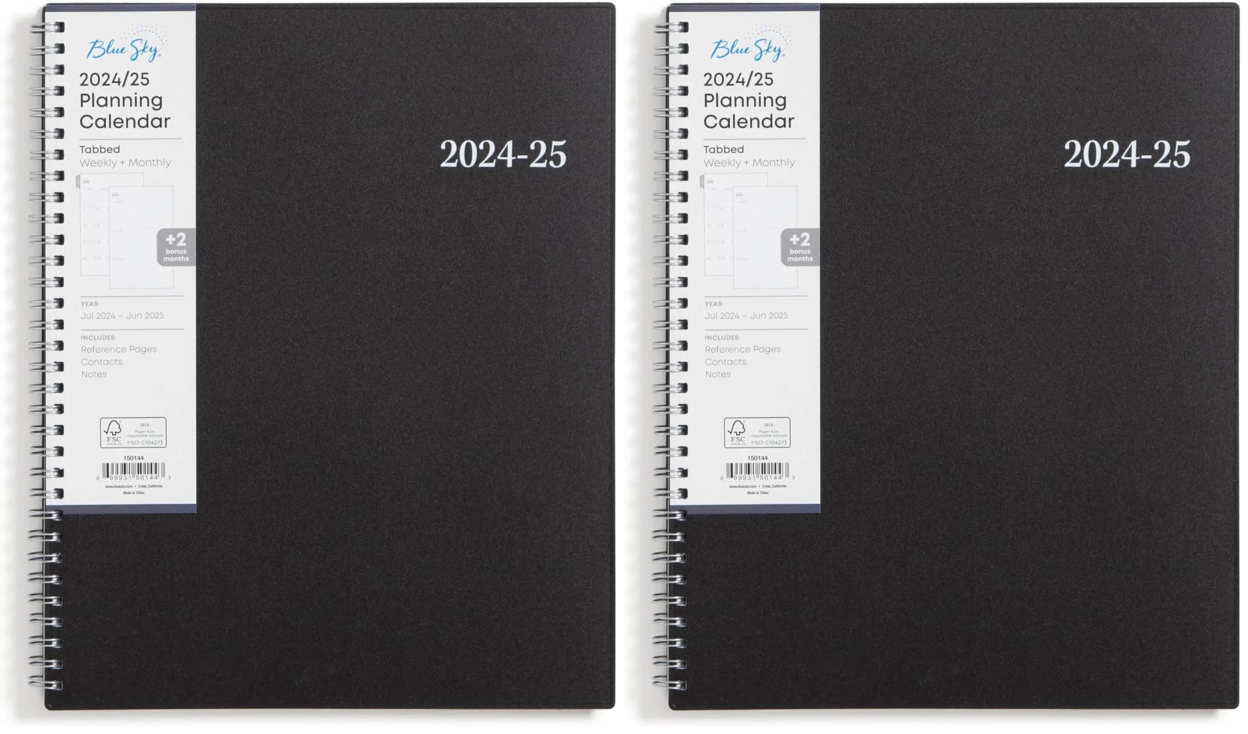 Blue Sky Academic Year Weekly and Monthly Planner 2024-2025, 203.2mm x 279.4mm (8.5" x 11") | Academic Term Planner