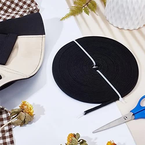 PH PandaHall Cotton Covered Boning 10mm (0.4") Wide, 11m (12 Yards) Black | Flexible Support for Garments thumbnail 2
