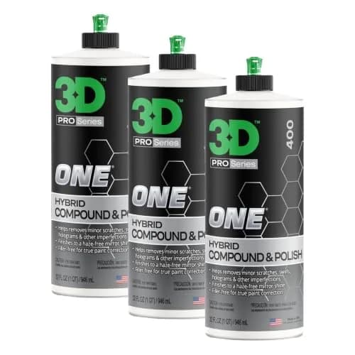 3D One Car Scratch & Swirl Remover Hybrid Rubbing Compound & Polish 2.7 L (96 oz) | True Paint Correction thumbnail 1