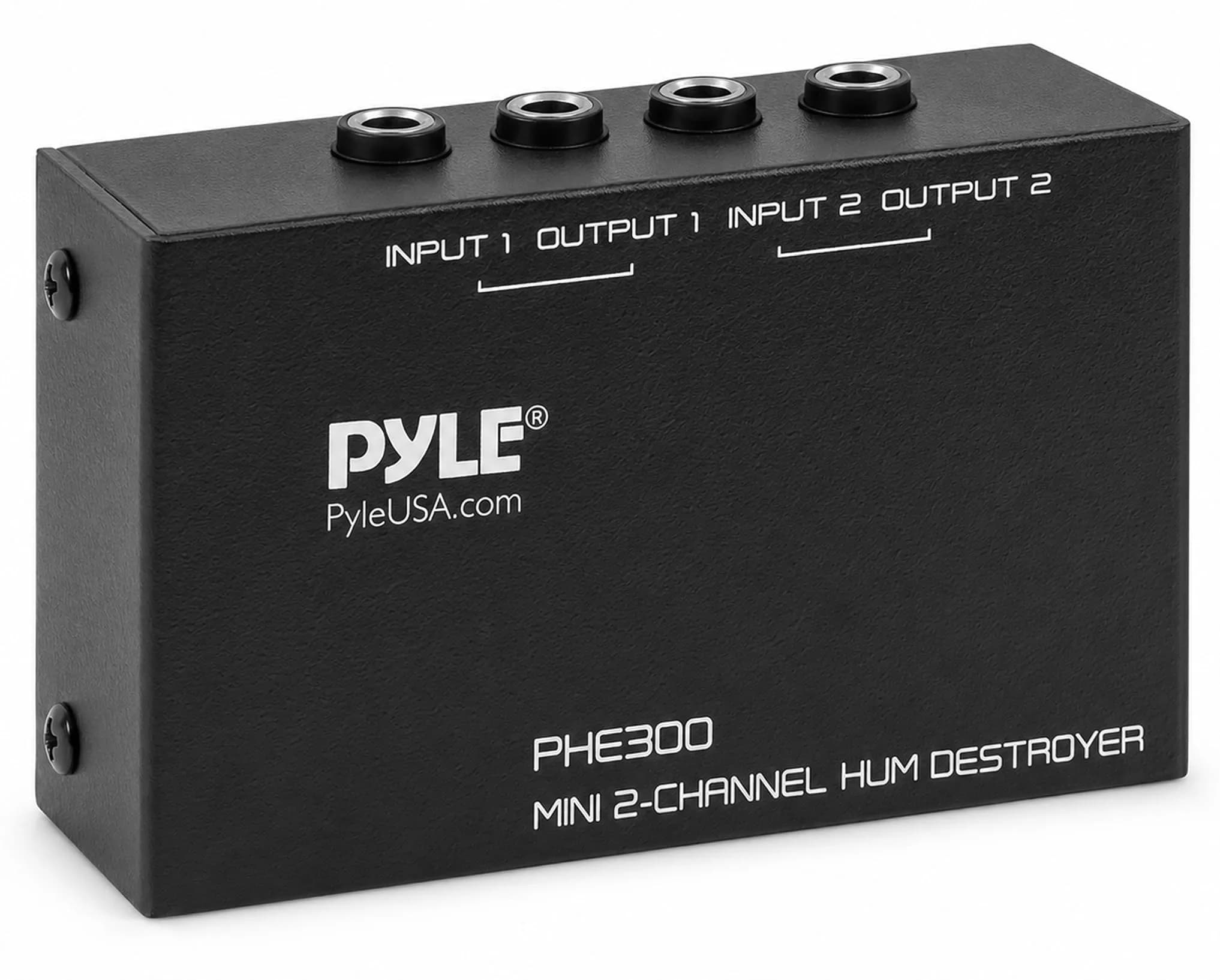 Pyle 2-Channel Passive Audio Interface with 1/4" TRS Ports for Hum Elimination - main product image