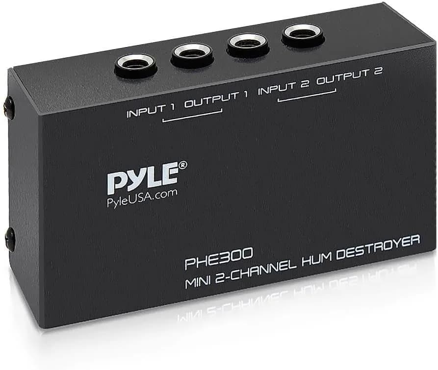 Pyle 2 Channel Passive Audio Interface with 1/4 Inch TRS Ports | USB Audio Interface for Recording Guitar thumbnail 2